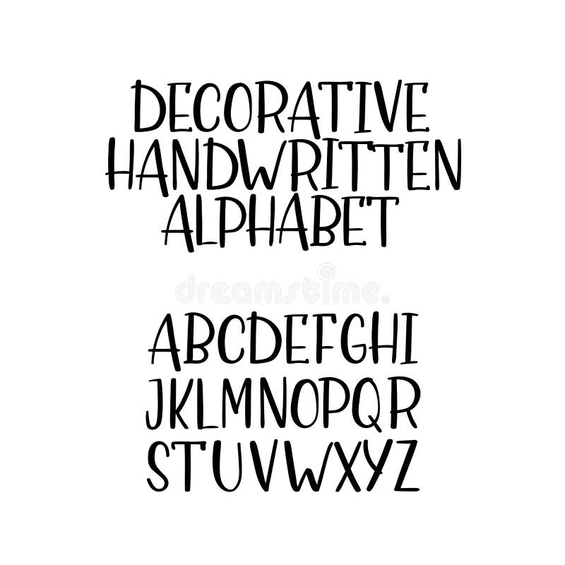 Hand drawn vector alphabet, handwritten font, isolated letters royalty free illustration Hand drawn vector alphabet, handwritten font, isolated letters royalty free illustration