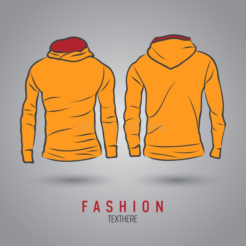 Blank Yellow Hoodie Template