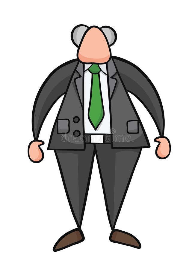 Boss Man Standing and Relaxing Stock Vector - Illustration of person ...