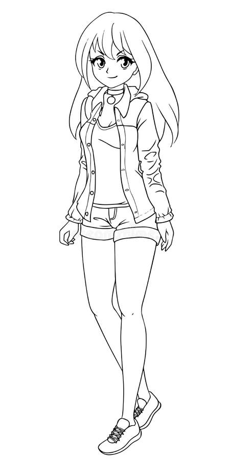 Featured image of post Kawaii Anime Hair Kawaii Anime Coloring Pages For Girls