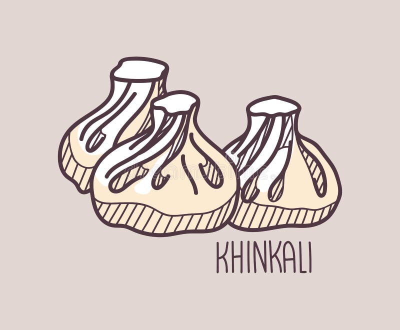 Как рисовать хинкали