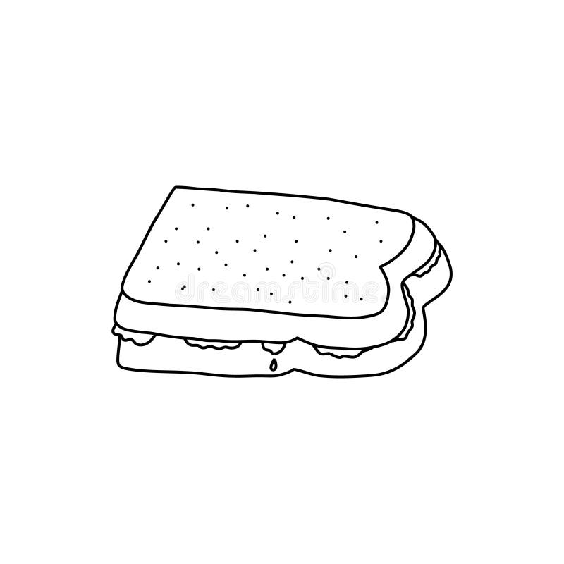 peanut butter and jelly sandwich coloring page