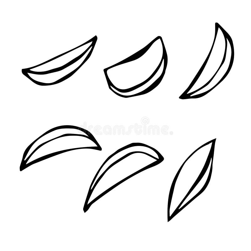 Hand Drawn Vector Illustration of Potato Wedges Stock Vector Illustration of junk, appetizing