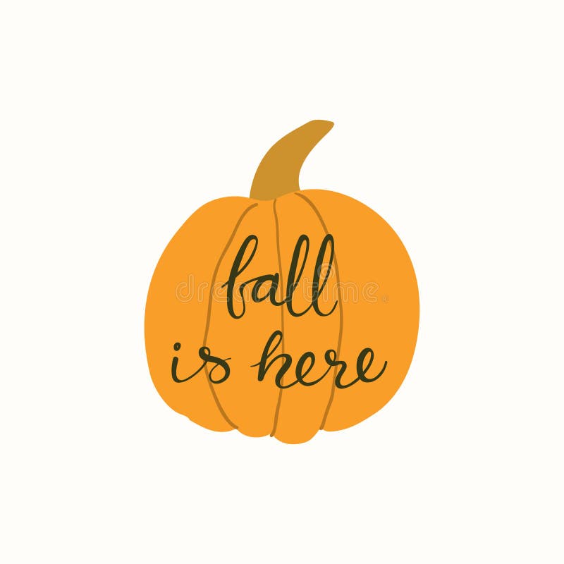 Pumpkin with autumn quote stock vector. Illustration of farm 119762883