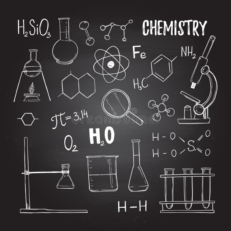 Hand Drawn Vector Illustrations. Chemistry, Chemical Elements, T Stock  Vector - Illustration of clipart, education: 100577418