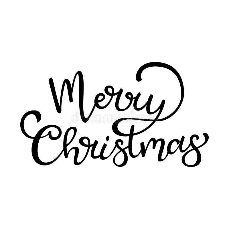 Hand Drawn Vector Lettering Merry Christmas. Stock Vector ...