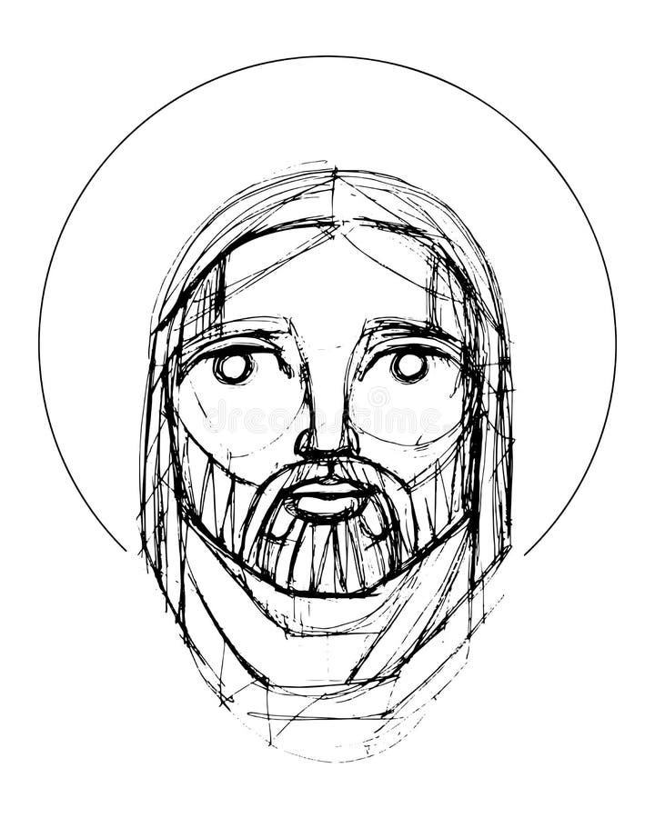 Christ Drawing Jesus Pencil Stock Illustrations 495 Christ Drawing