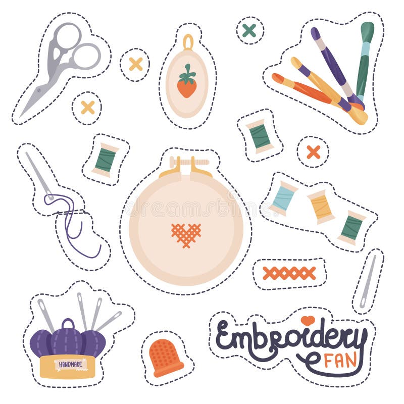 Sewing Equipment Stickers Stock Illustrations – 108 Sewing Equipment ...