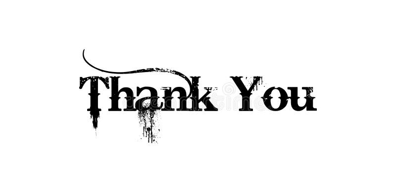 Thank You. Modern Brush Hand Drawn Vintage Vector Text Thank You ...