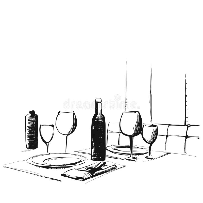 2D Romantic Dinner Shot Storyboard Illustration  Illustration Agent Website