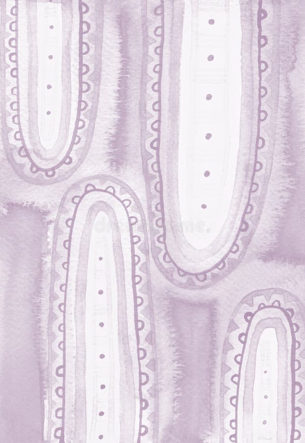 Light Lilac Abstract Background. Raster hand painted illustration. Ornate artistic texture stock illustration
