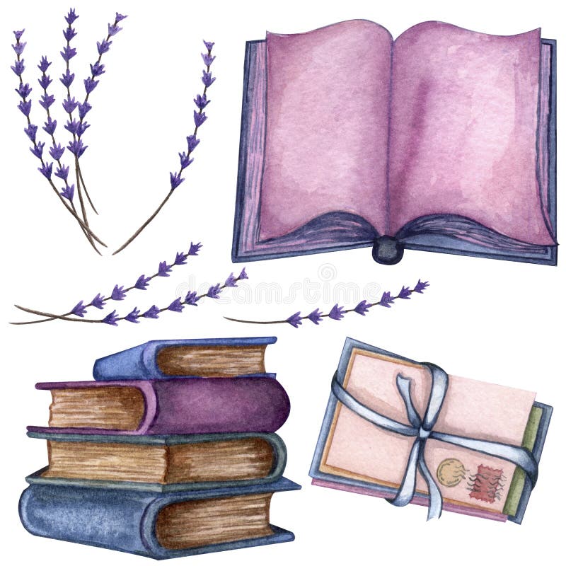 Watercolor Books Illustration Hand Drawn A Pile Of Old Books Open Book Rare  Paper Candles School Illustration Stock Illustration - Download Image Now -  iStock