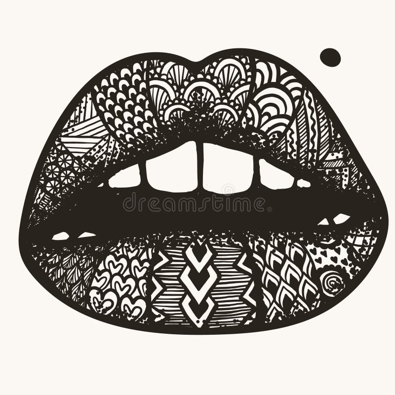 Black Lips Tattoo Design - Arm Tattoo's