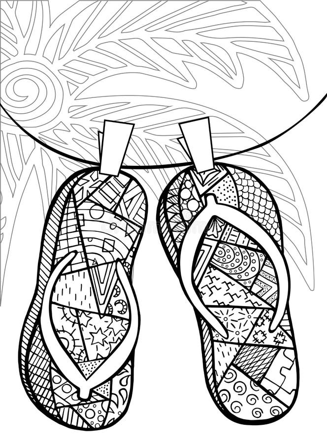 Hand Drawn Zentangle Sunflowers Ornament for Coloring Book Stock Vector ...