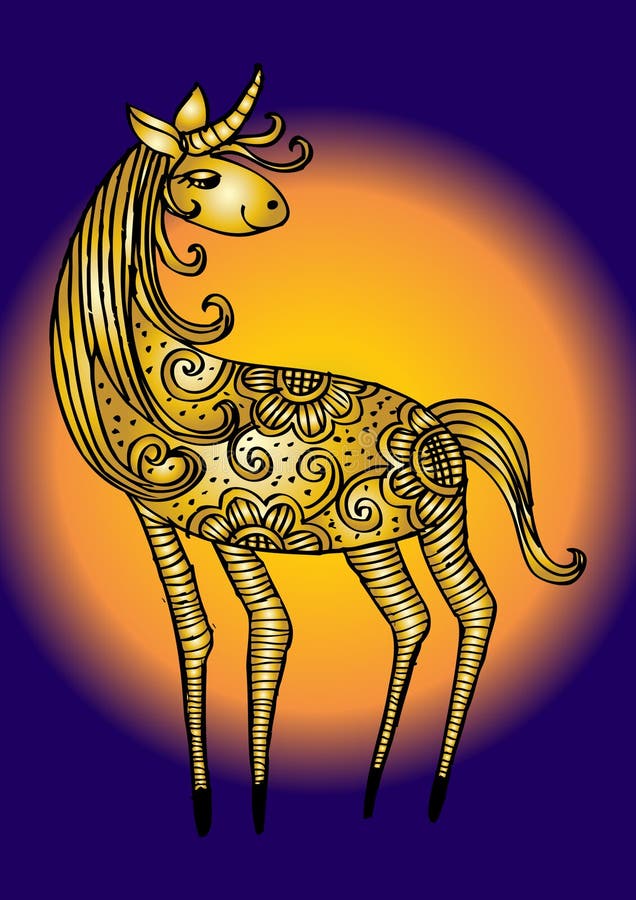 Download Unicorn Silhouette Decorative Mandala Stock Vector ...