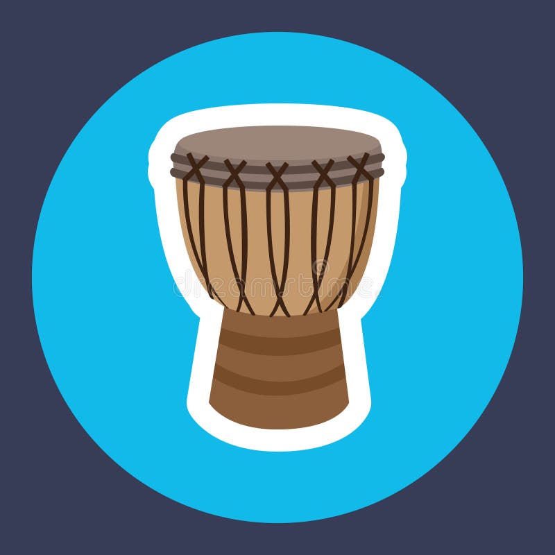 Hand Drum. Vector Illustration Decorative Design Stock Vector Illustration of drum, music