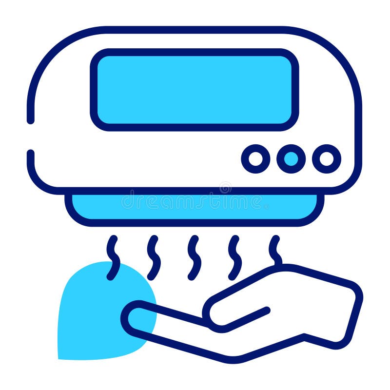 Hand Dryer Vector Design in Modern and Trendy Style Stock Vector