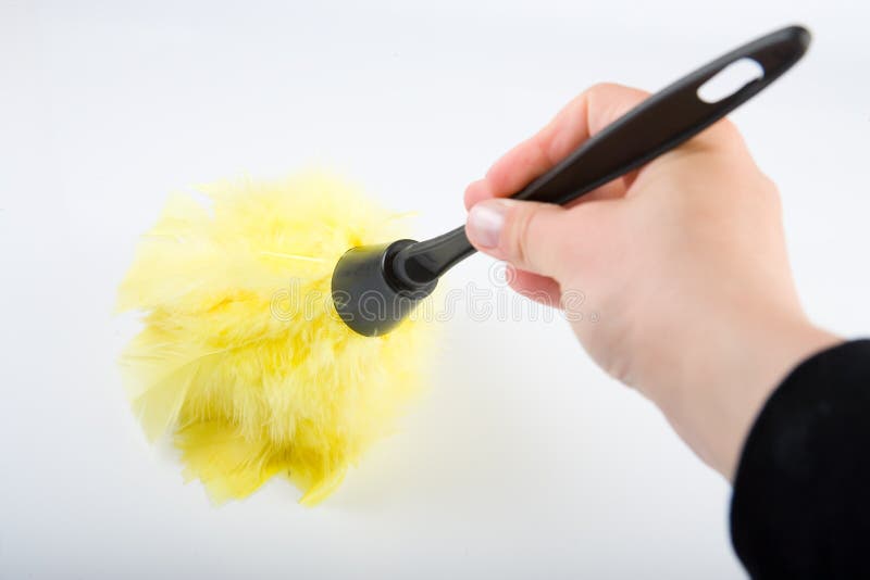Hand with duster stock photo. Image of person, cleaning 8999468