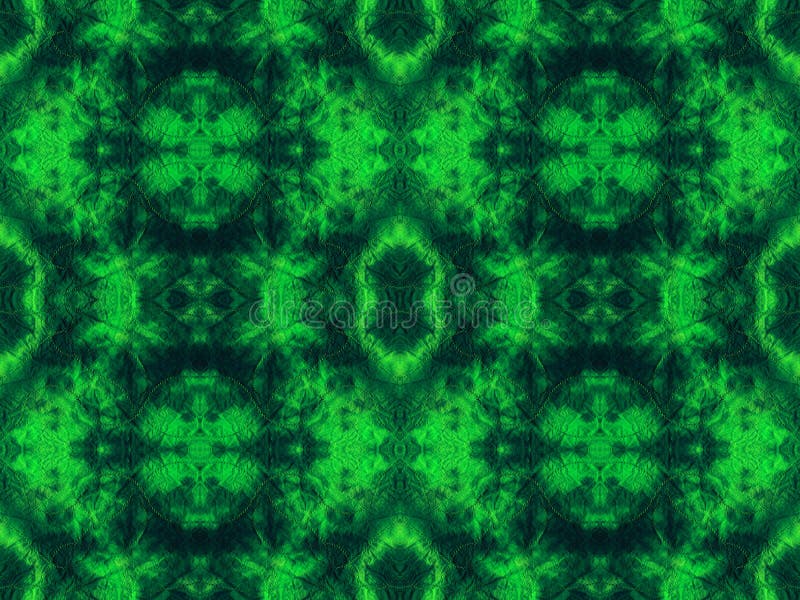 Handdyed Green Fabric with Zig Zag Stitch Details Stock Photo Image