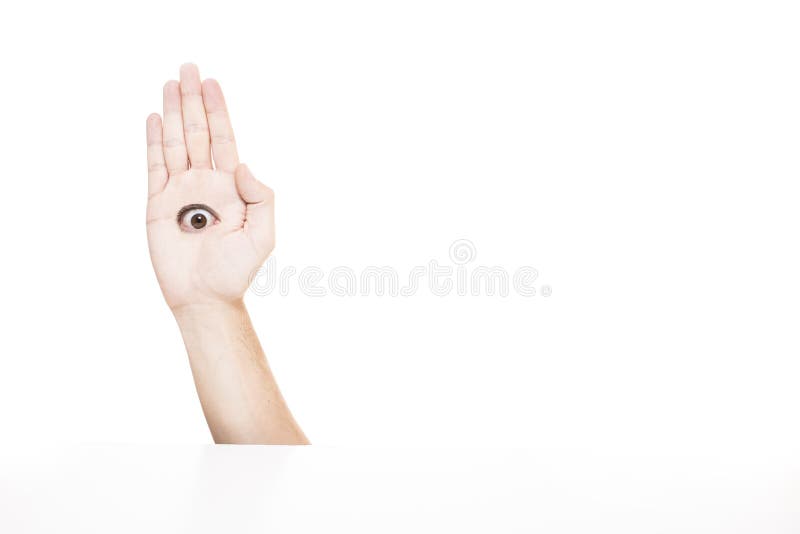 Close eye hand stock image. Image of expression, head 28590191
