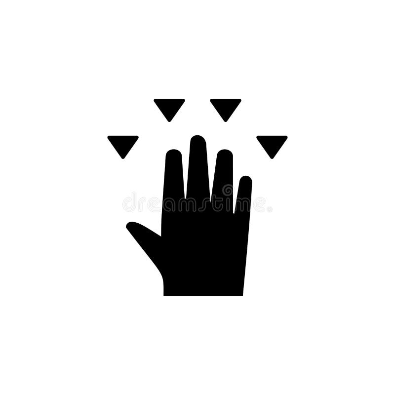 Hand Fingers Gesture Swipe Move Down Icon Element Of Hand Icon