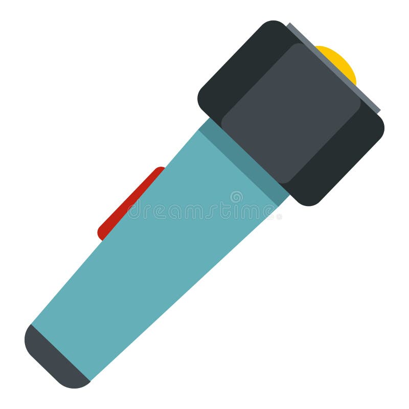 Hand flashlight icon isolated