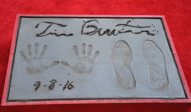 Hand&footprints burtons тим стоковая фотография