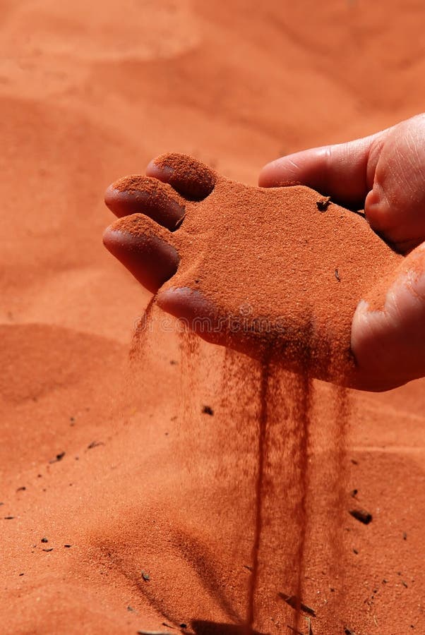 hand full of sand