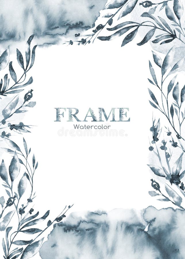 Hand geschilderd kader met waterverfbloemen en kruiden Originele hand getrokken illustratie Natuurlijk malplaatjeontwerp royalty-vrije illustratie Hand geschilderd kader met waterverfbloemen en kruiden Originele hand getrokken illustratie Natuurlijk malplaatjeontwerp royalty-vrije illustratie