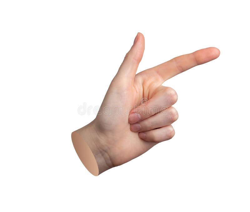 Hand gesture with pointing finger, indicating sign. Index finger, pointer choosing, choice stock photos