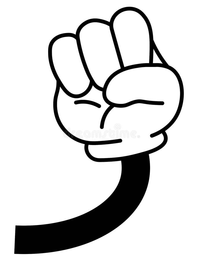 Hand Gesture Showing Clenched Fist Symbol Vector Stock Vector