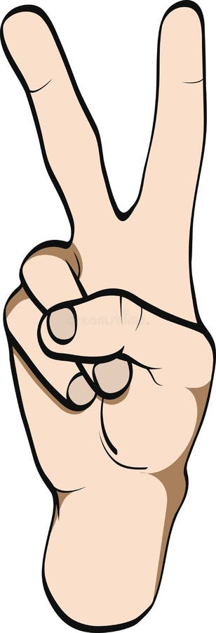 Hand gesturing symbol of peace vector illustration