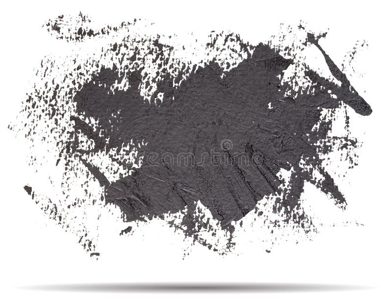 Hand getrokken zwarte geïsoleerde kwaststrekenolieverf vector illustratie Hand getrokken zwarte geïsoleerde kwaststrekenolieverf vector illustratie