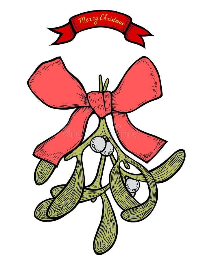 Hand Mistelzweig Vektor Abbildung