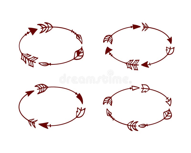 Hand Gezeichneter Rahmen-Satz Vektor Abbildung - Illustration von