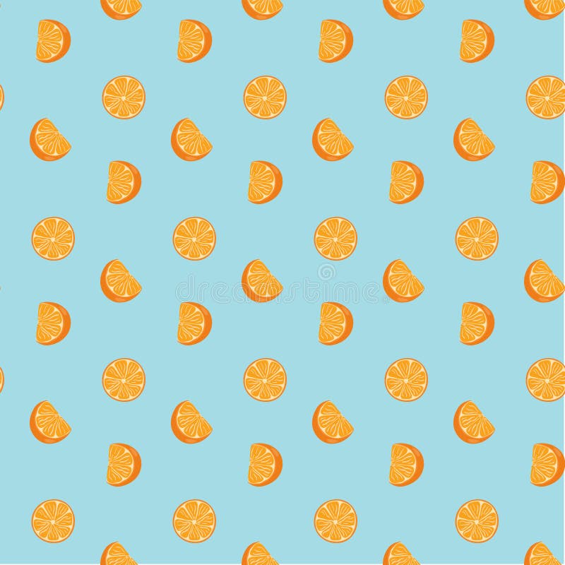 Hand gezeichnetes nahtloses Muster der frischen Orangen stock abbildung Hand gezeichnetes nahtloses Muster der frischen Orangen stock abbildung