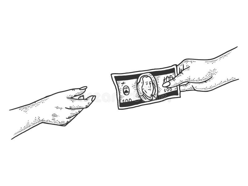 Hand Gives Dollar Money Sketch Engraving Vector Stock Vector Illustration Of Drawn Agreement Hand Gives Dollar Money Sketch Engraving Vector Stock Vector Illustration Of Drawn Agreement