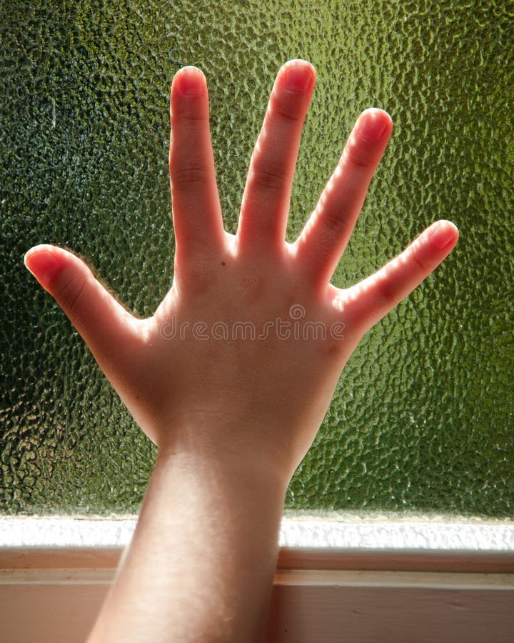 Hand On A Glass Window Royalty Free Stock Photography Image 10462127