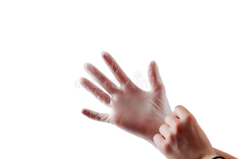 Hand in Glove Isolated on White Stock Image Image of personal