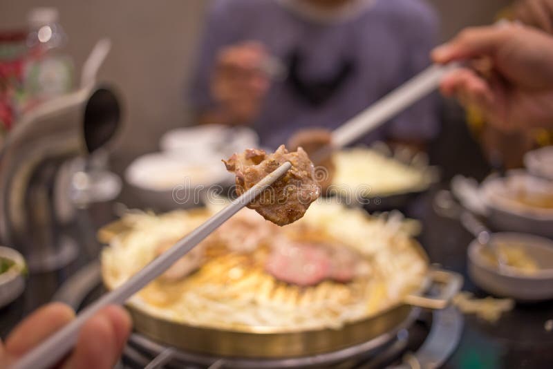 Grill Barbecue On Pan And Hot Pot Street Buffet Thai Style (selective  Focus). Stock Photo, Picture and Royalty Free Image. Image 139638212.