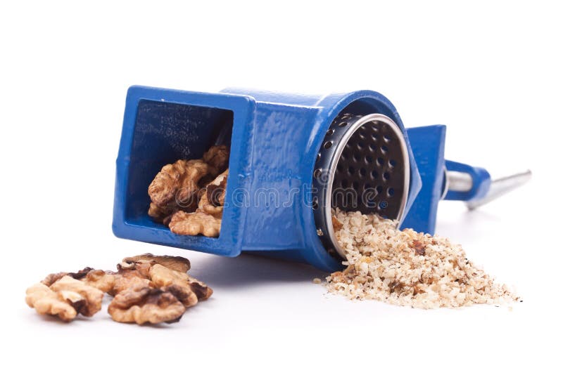 Hand grinder for nuts stock photo. Image of white, background 17710008