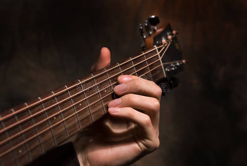 Hand with a guitar stock photo. Image of instruments, electric 9593818