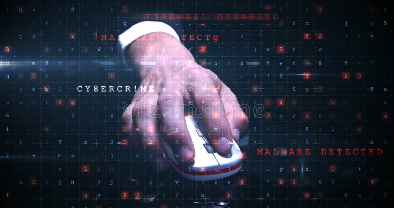 Hand of hacker using computer vector illustration