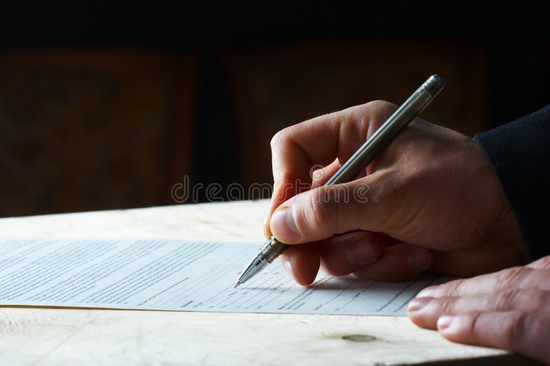 Hand with the handle, daily log, document