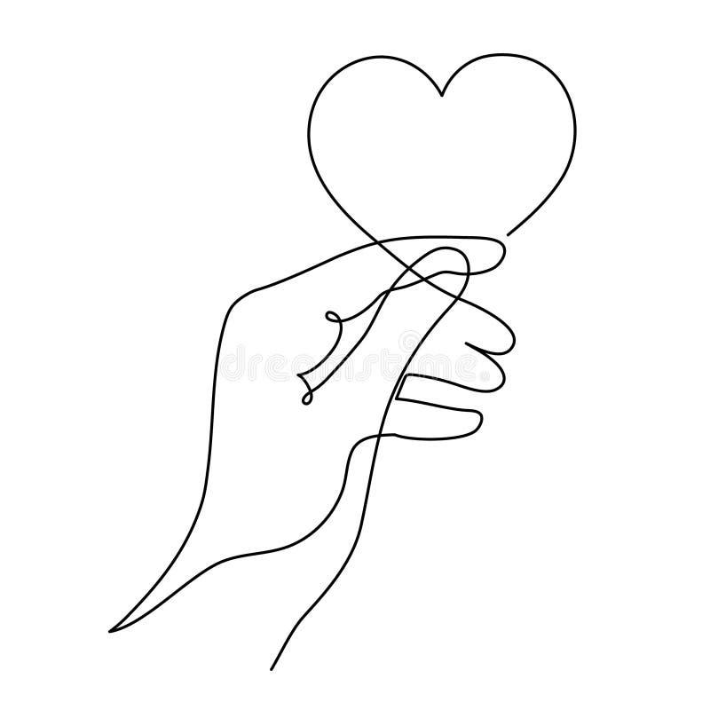 Heart One Line Art Hand Drawn Continuous Contour Romantic Symbol For  February 14 Simple Minimalist Design Editable Stroke Stock Illustration -  Download Image Now - iStock