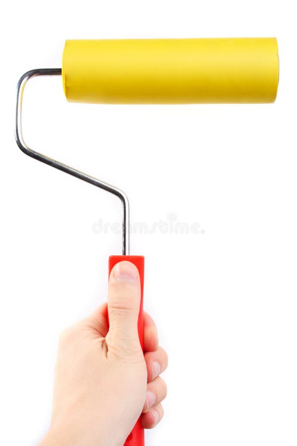 Hand hold roller. Isolated