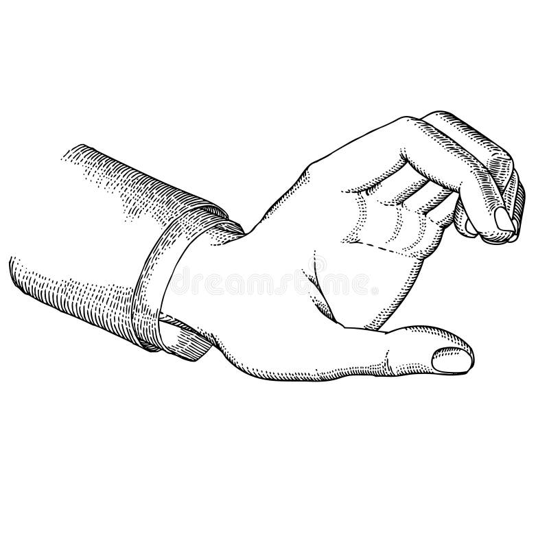 Hand holding royalty free illustration