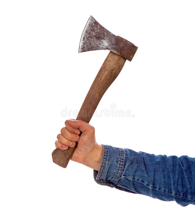 Hand holding axe stock image. Image of handle, steel 28136611