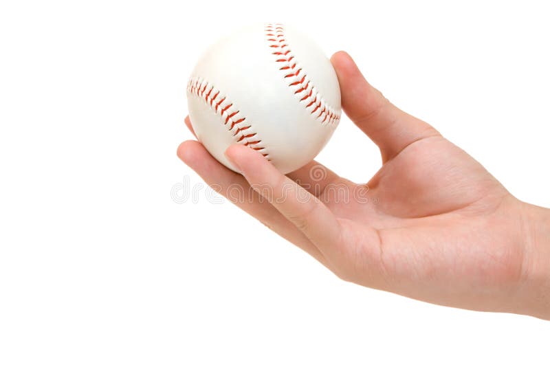 Hand holding baseball ball stock image. Image of leisure 6443039