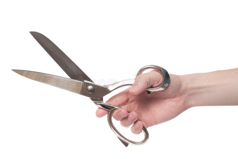 Man With Extra Large Scissors Stock Photo - Download Image Now